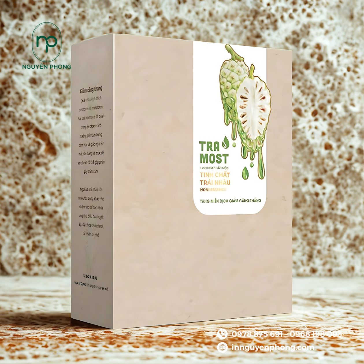 hộp đựng thuốc từ trái nhàu